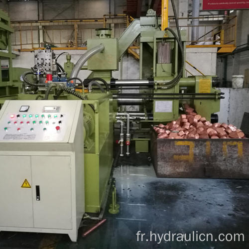 Machine de fabrication de briquettes de copeaux d'acier horizontaux